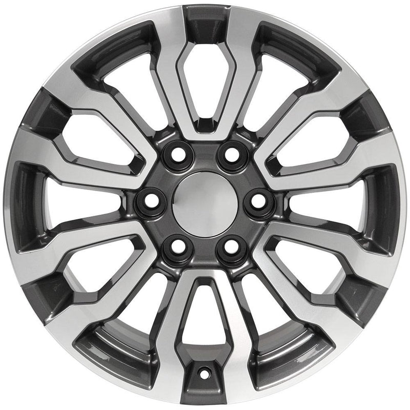 OE Wheels CV35 18x8.5 6x139.7 26et Gloss Gunmetal Machined Wheel
