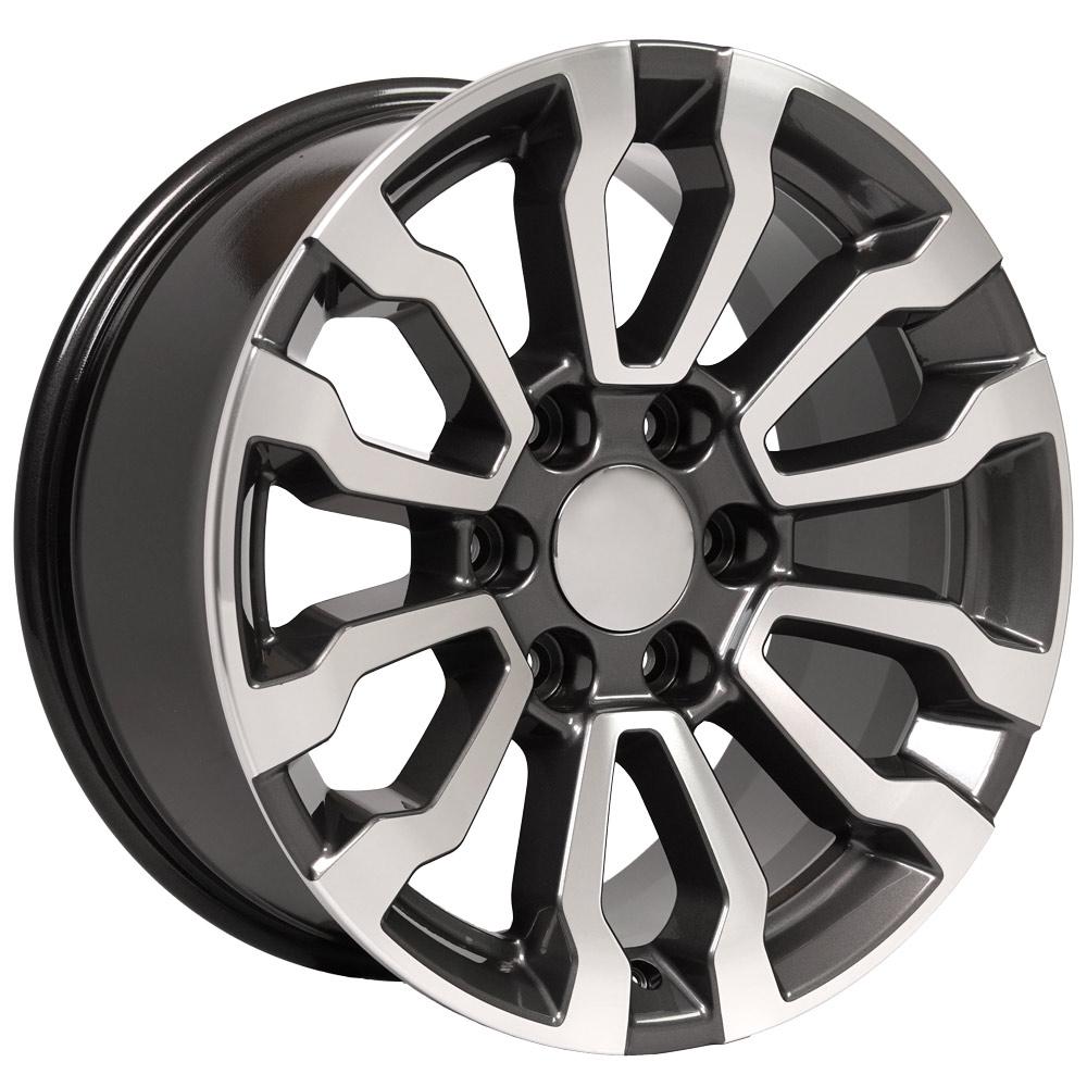 OE Wheels CV35 18x8.5 6x139.7 26et Gloss Gunmetal Machined Wheel