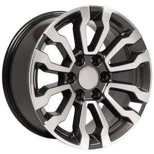 OE Wheels CV35 18x8.5 6x139.7 26et Gloss Gunmetal Machined Wheel