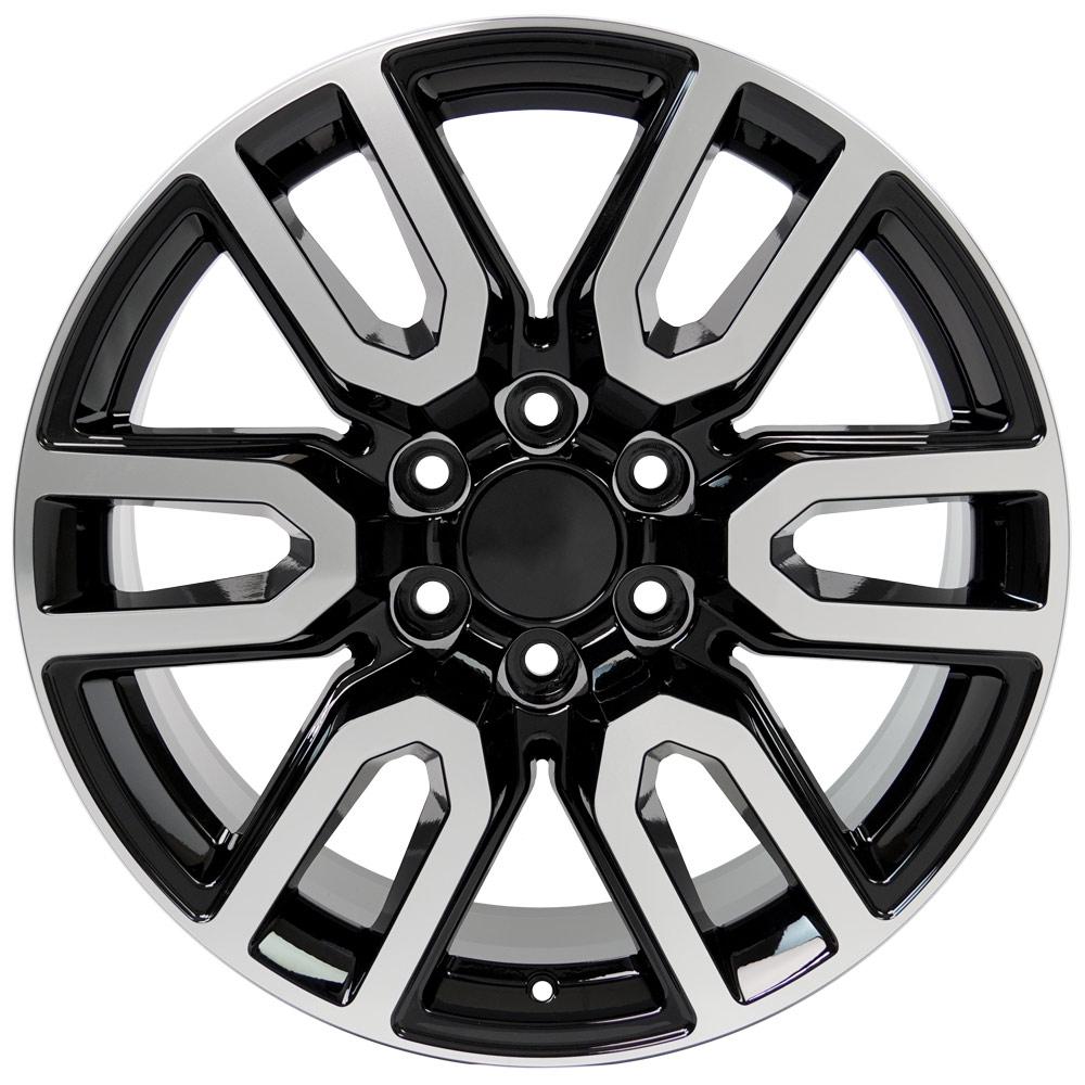 OE Wheels CV36 20x9 6x139.7 28et Gloss Black Machined Wheel