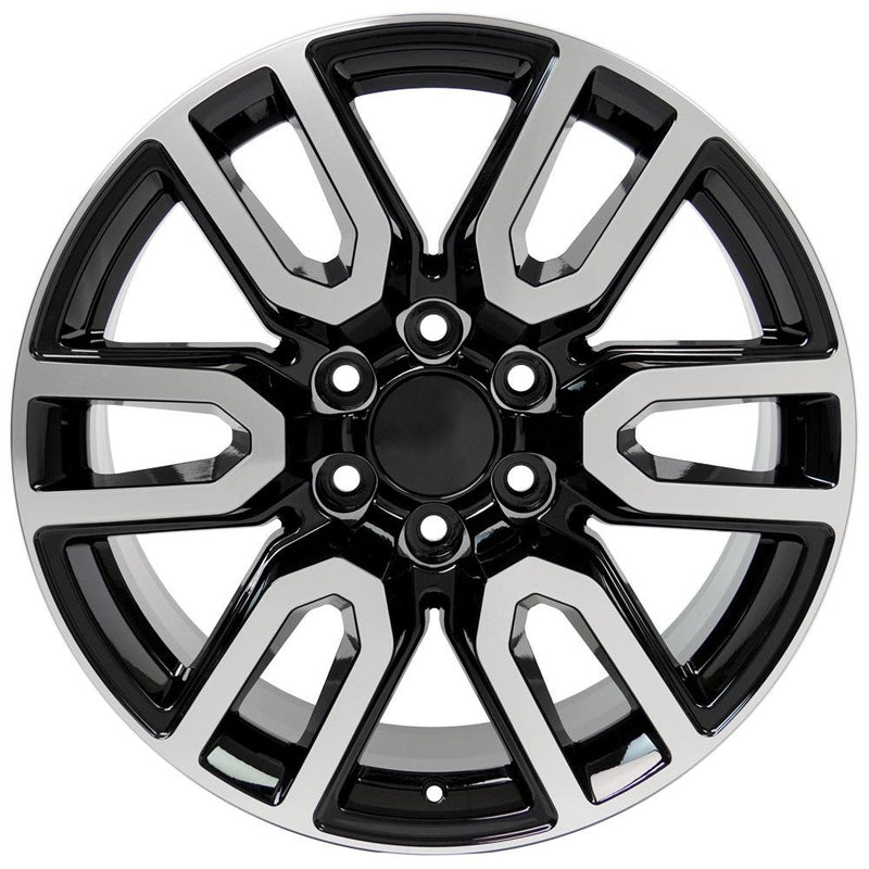 OE Wheels CV36 20x9 6x139.7 28et Gloss Black Machined Wheel