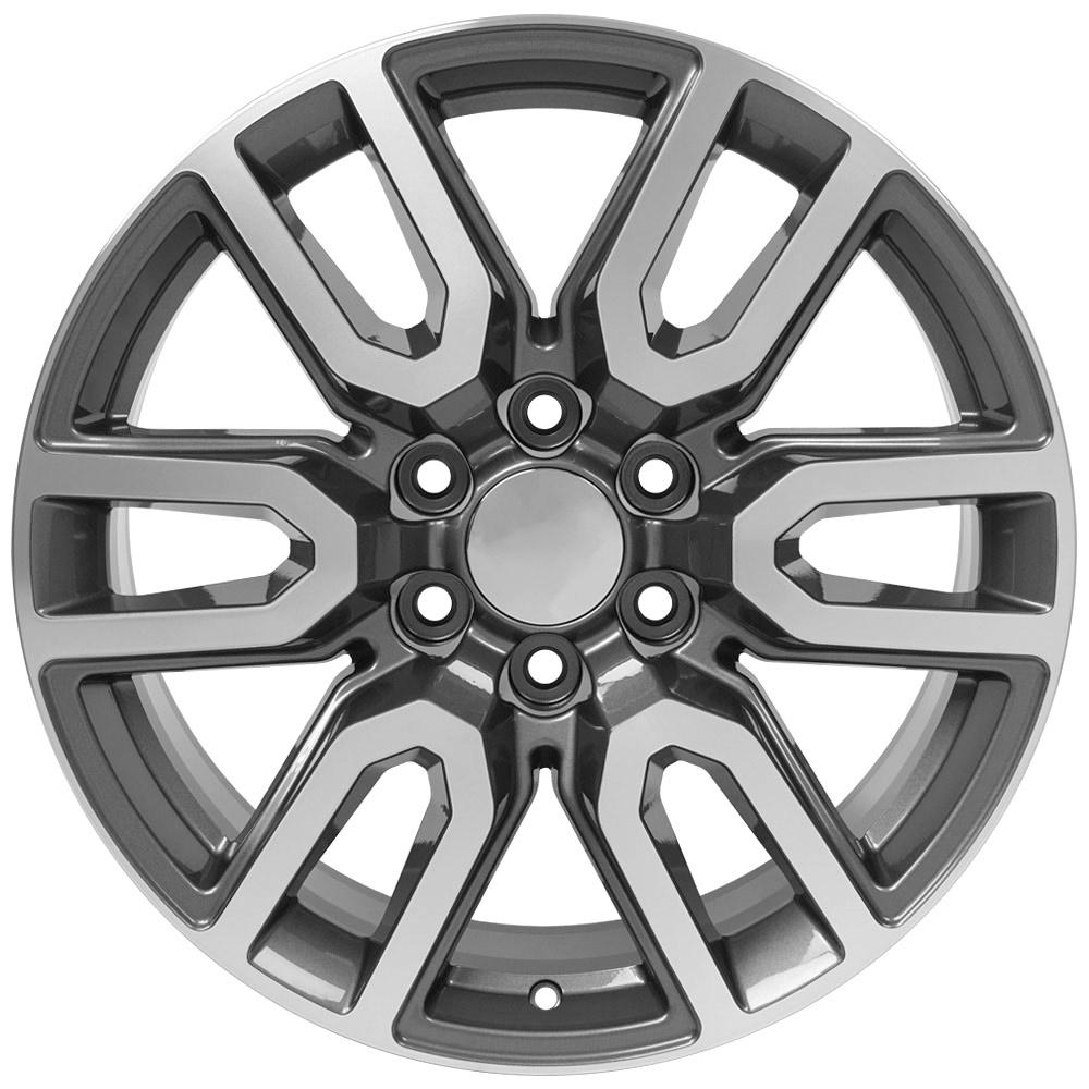 OE Wheels CV36 20x9 6x139.7 28et Gloss Gunmetal Machined Wheel