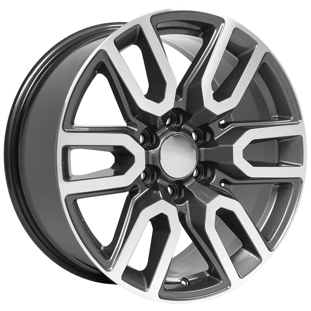 OE Wheels CV36 20x9 6x139.7 28et Gloss Gunmetal Machined Wheel