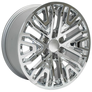 OE Wheels CV37 20x9 6x139.7 28et Chrome Wheel