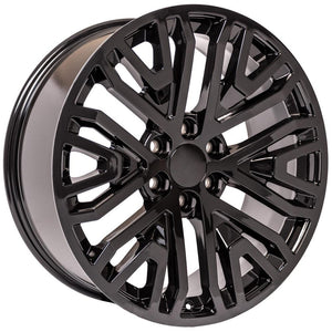 OE Wheels CV37 22x9 6x139.7 28et Gloss Black Wheel
