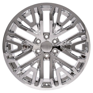 OE Wheels CV37 22x9 6x139.7 28et Chrome Wheel