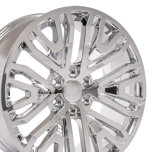OE Wheels CV37 22x9 6x139.7 28et Chrome Wheel