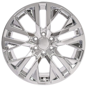 OE Wheels CV38 22x9 6x139.7 28et Chrome Wheel