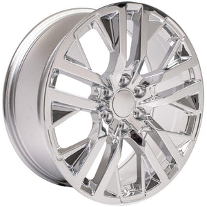 OE Wheels CV38 22x9 6x139.7 28et Chrome Wheel