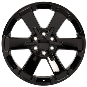 OE Wheels CV41B 22x9 6x139.7 24et Gloss Black Wheel