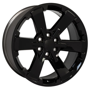 OE Wheels CV41B 22x9 6x139.7 24et Gloss Black Wheel