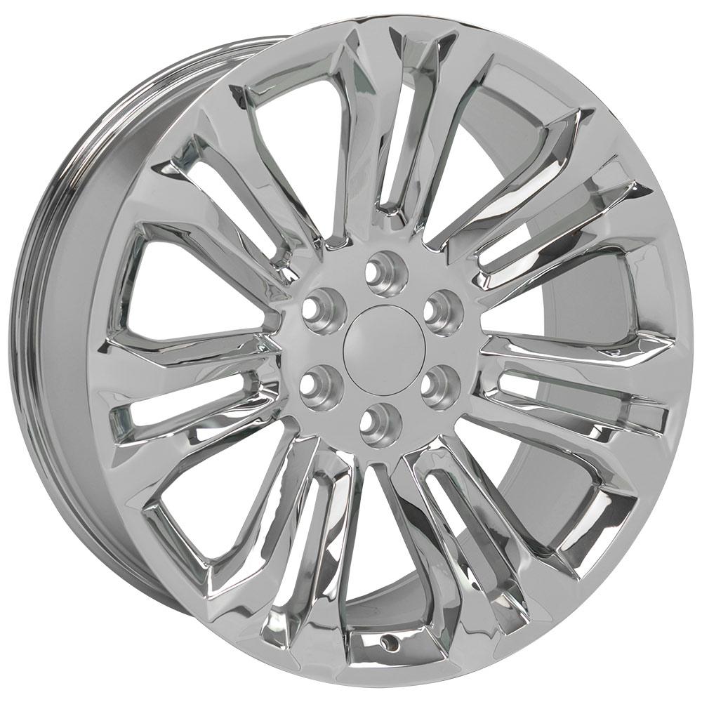 OE Wheels CV43 22x9 6x139.7 24et Chrome Wheel
