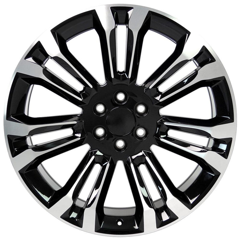OE Wheels CV43B 24x10 6x139.7 24et Gloss Black Machined Wheel