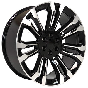 OE Wheels CV43B 24x10 6x139.7 24et Gloss Black Machined Wheel