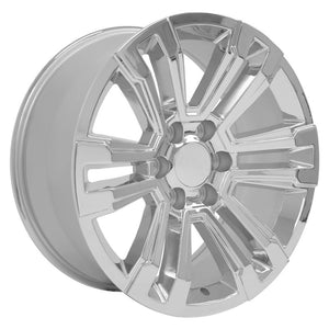 OE Wheels CV44 20x9 6x139.7 24et Chrome Wheel