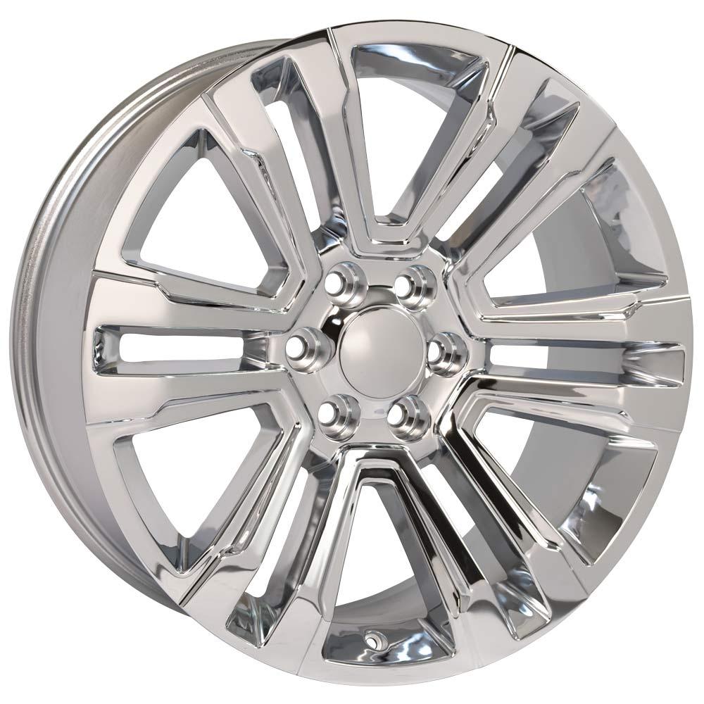 OE Wheels CV44 22x9 6x139.7 24et Chrome Wheel