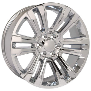 OE Wheels CV44 22x9 6x139.7 24et Chrome Wheel