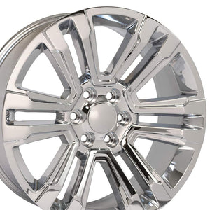 OE Wheels CV44 22x9 6x139.7 24et Chrome Wheel