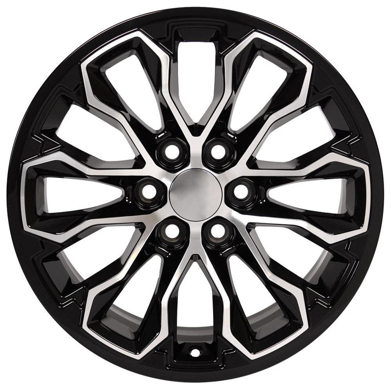 OE Wheels CV54 17x8 6x120 33et Gloss Black Machined Wheel