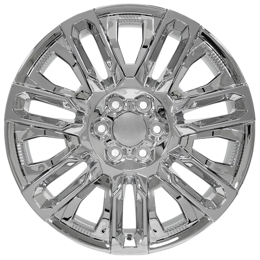 OE Wheels CV57 22x9 6x139.7 28et Chrome with Chrome Insert Wheel