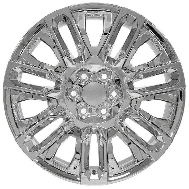 OE Wheels CV57 22x9 6x139.7 28et Chrome with Chrome Insert Wheel