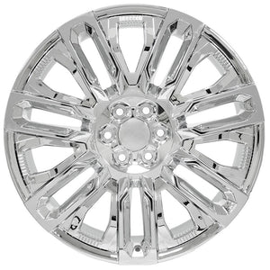 OE Wheels CV57 24x10 6x139.7 31et Chrome with Chrome Insert Wheel