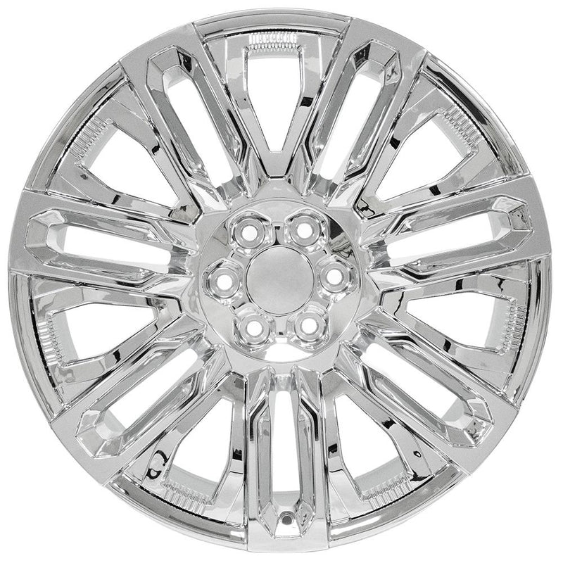OE Wheels CV57 24x10 6x139.7 31et Chrome with Chrome Insert Wheel