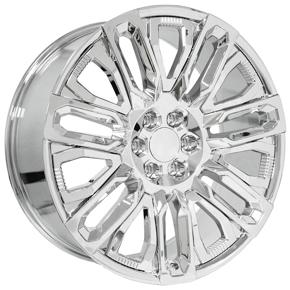 OE Wheels CV57 24x10 6x139.7 31et Chrome with Chrome Insert Wheel