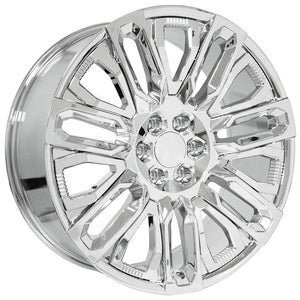 OE Wheels CV57 24x10 6x139.7 31et Chrome with Chrome Insert Wheel