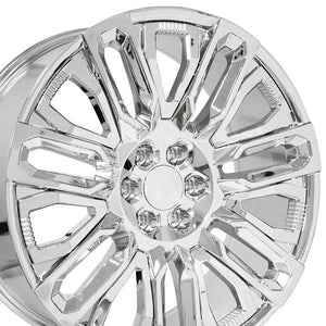 OE Wheels CV57 24x10 6x139.7 31et Chrome with Chrome Insert Wheel