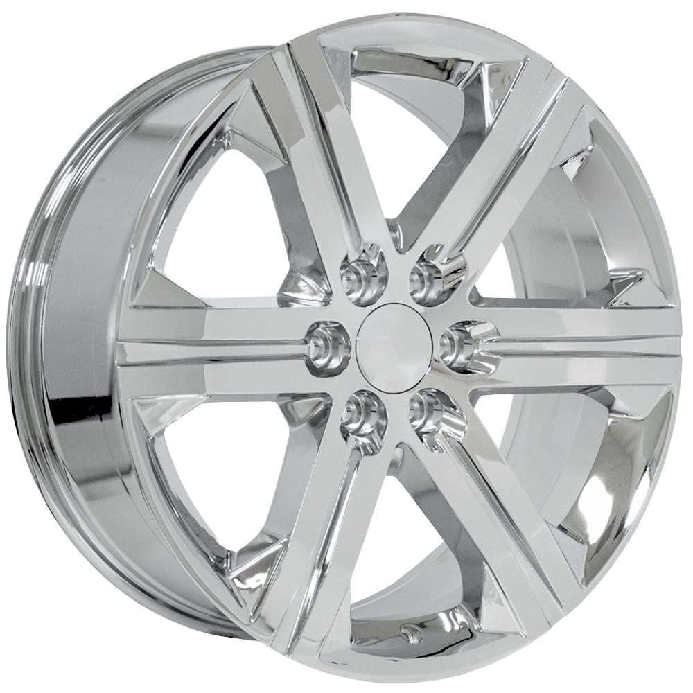 OE Wheels CV60 22x9 6x139.7 24et Chrome Wheel SS: 9513493