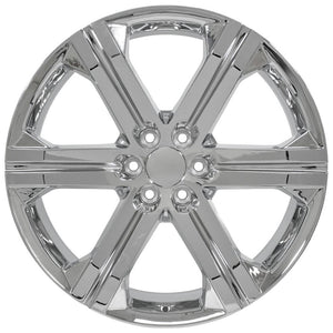 OE Wheels CV60 24x10 6x139.7 30et Chrome Wheel