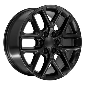 OE Wheels CV62 20x9 6x139.7 28et Satin Black Wheel