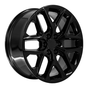 OE Wheels CV62 22x9 6x139.7 28et Gloss Black Wheel