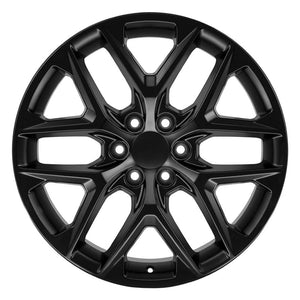 OE Wheels CV62 22x9 6x139.7 28et Satin Black Wheel