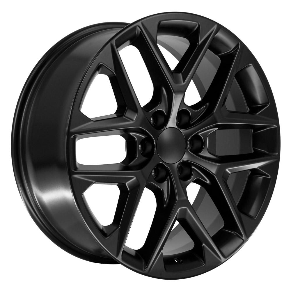 OE Wheels CV62 22x9 6x139.7 28et Satin Black Wheel