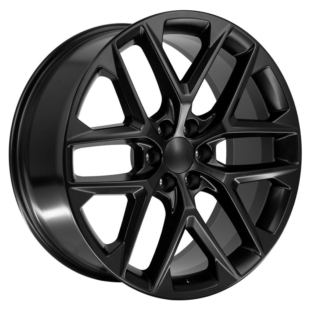 OE Wheels CV62 24x10 6x139.7 28et Satin Black Wheel