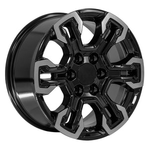 OE Wheels CV65 18x8.5 6x139.7 26et Gloss Black Machined Wheel