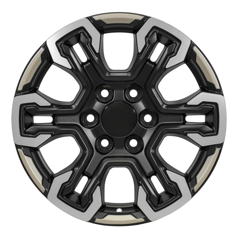 OE Wheels CV65 18x8.5 6x139.7 26et Satin Black Machined Face - Two Tone Wheel