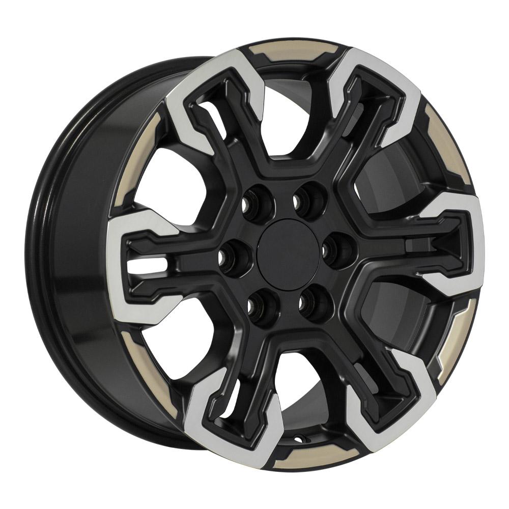 OE Wheels CV65 18x8.5 6x139.7 26et Satin Black Machined Face - Two Tone Wheel