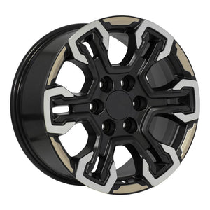 OE Wheels CV65 18x8.5 6x139.7 26et Satin Black Machined Face - Two Tone Wheel