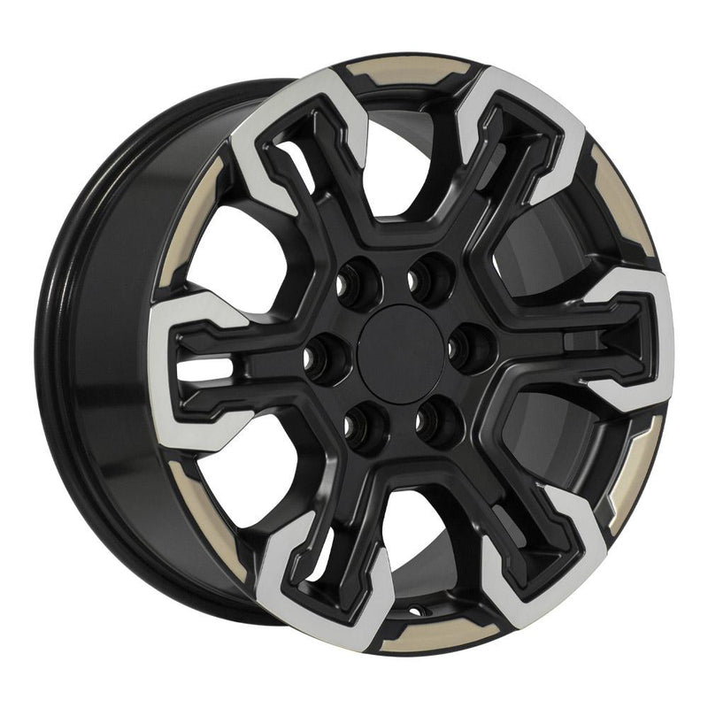 OE Wheels CV65 18x8.5 6x139.7 26et Satin Black Machined Face - Two Tone Wheel