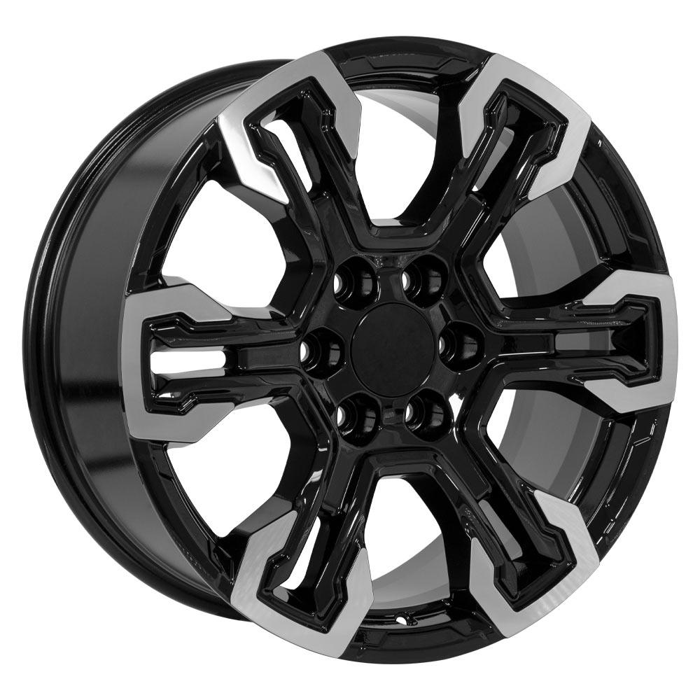 OE Wheels CV65 20x9 6x139.7 26et Gloss Black Machined Wheel