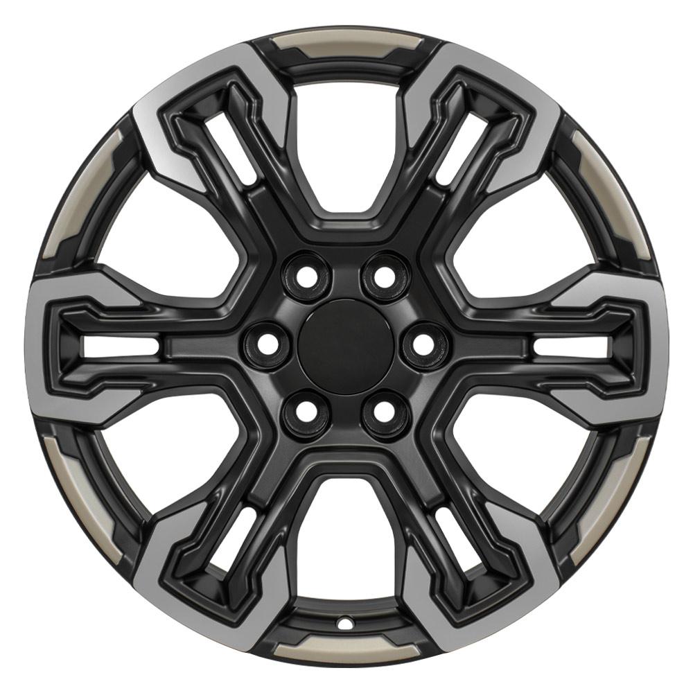 OE Wheels CV65 20x9 6x139.7 26et Satin Black Machined Face - Two Tone Wheel