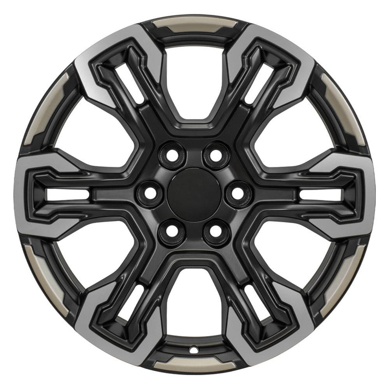 OE Wheels CV65 20x9 6x139.7 26et Satin Black Machined Face - Two Tone Wheel