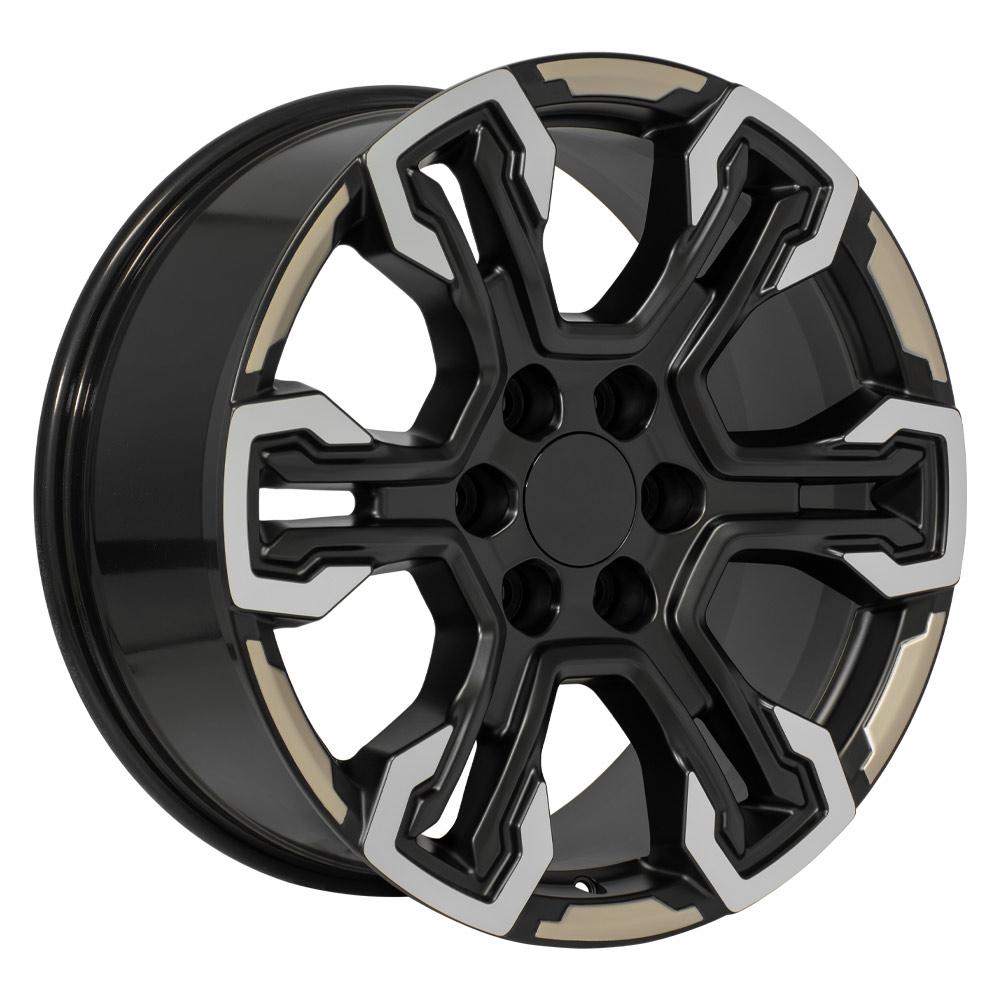 OE Wheels CV65 20x9 6x139.7 26et Satin Black Machined Face - Two Tone Wheel
