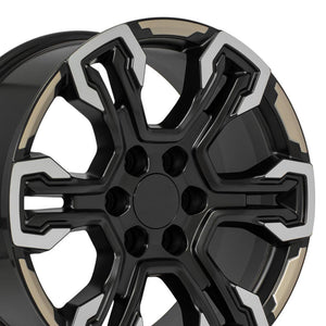 OE Wheels CV65 20x9 6x139.7 26et Satin Black Machined Face - Two Tone Wheel
