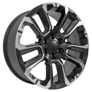 OE Wheels CV68 22x9 6x139.7 28et Satin Black with Milled Edge Wheel