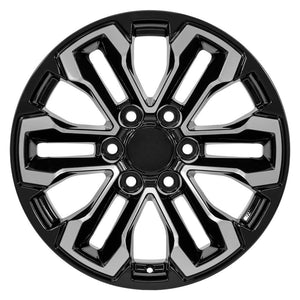 OE Wheels CV69 18x8.5 6x139.7 26et Gloss Black Machined Wheel