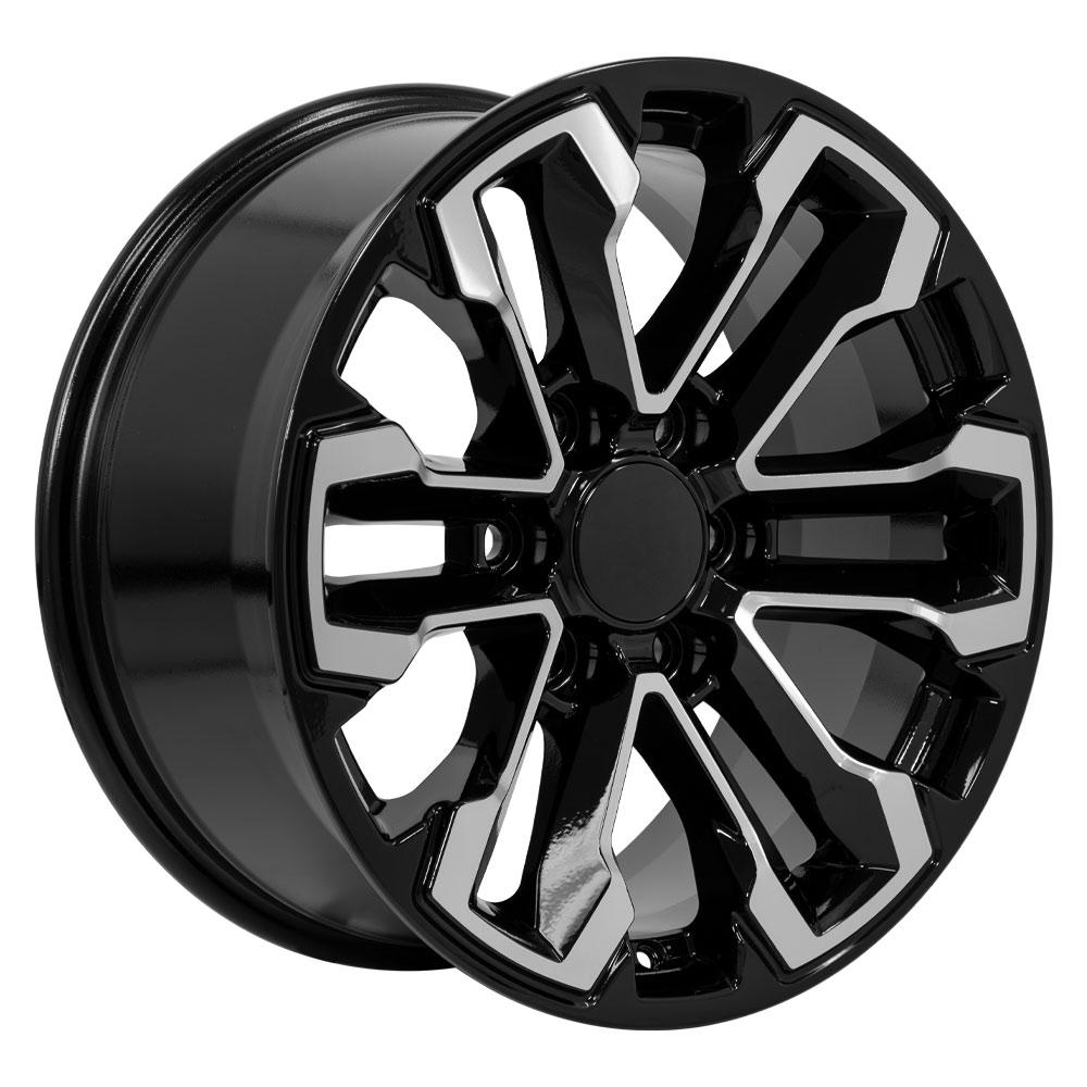 OE Wheels CV69 18x8.5 6x139.7 26et Gloss Black Machined Wheel